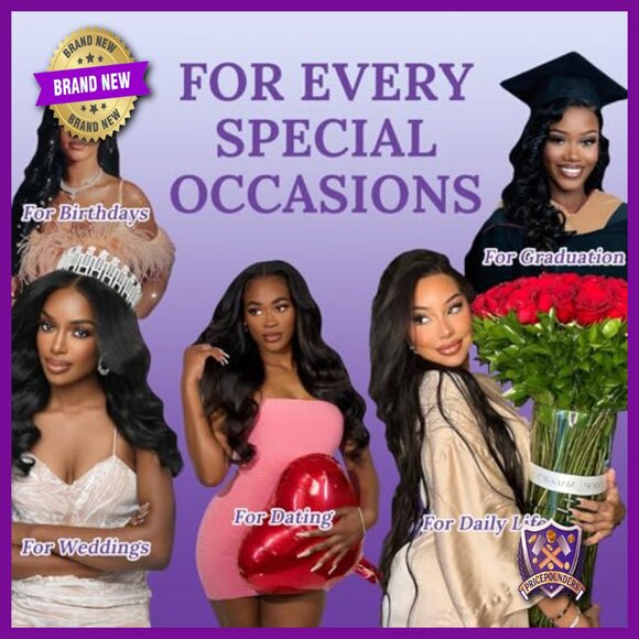 13x6 HD Lace Front Human Hair Wig, 180 Density, Pre-Plucked Glueless main image 4
